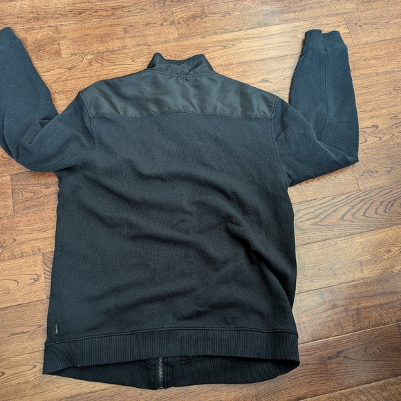 EU CALVIN KLEIN Black Knit Long Sleeve Zip Up Jacket Size Large - Picture 7 of 9